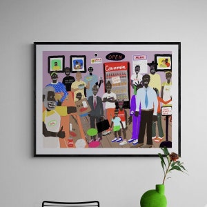 African American Wall Art, Modern Black Art, Black Poster, Black Collectible Art, Wall Decor, Black Art Prints, Abstract Art, Gift for Black