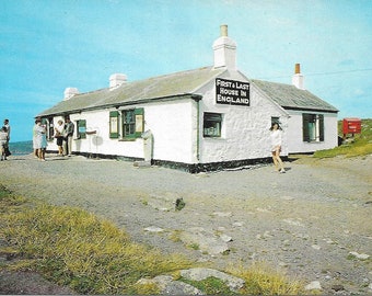 Land's End, First and Last House, Cornwall, England, Vintage Postcard, 1960s/1970s, Genuine Real Photo Unused UK Postcard