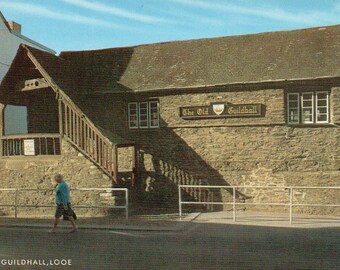 Vintage Looe Postcard - The Old Guildhall, Cornwall, England