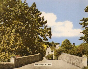Vintage Ketton Bridge Postcard, Stamford, Lincolnshire, England, 1972