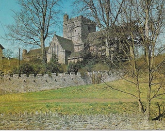 Brecon Cathedral, Powys, Wales, Vintage Postcard, Genuine Unused Old Picture Postcard, Welsh Church