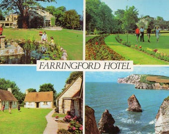 Isle of Wight, Farringford Hotel, Freshwater, England, Vintage Used Postcard, 1977
