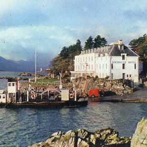 Écosse, carte postale vintage Real Photo inutilisée, Skye Ferry & Lochalsh Hotel, Kyle of Lochalsh