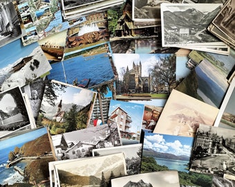 Vintage Topographical Postcard Set, Europe & Britain, Used/Unused, Choose Your Quantity