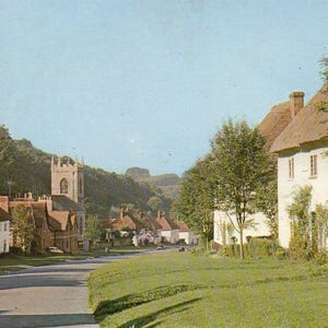 Milton Abbey, Dorset, England, Vintage Real Photo Postcard, 1964, RPPC, Genuine Used British Postcard