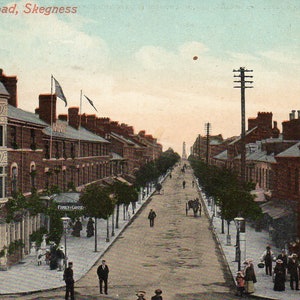 Lumley Road, Skegness, Lincolnshire, England, Vintage Used Postcard, 1910