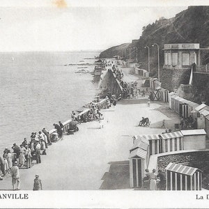Carte postale d’époque france de Granville, Normandie - La Digue-Promenade - Authentique carte postale de Français ancienne inutilisée