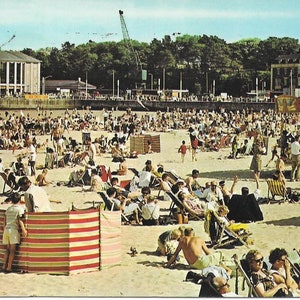 Weymouth Children's Beach, Dorset, Angleterre, carte postale vintage avec photo réelle, publiée en 1971, véritable carte postale britannique d'occasion