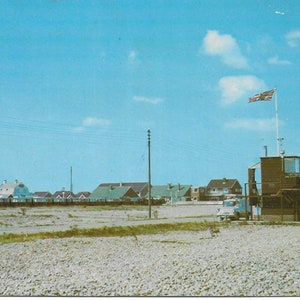 The Green Goddess, near Lydd on Sea, Kent, England, Vintage Real Photo Postcard, 1970s, Genuine Used UK Postcard, Beach, Seaside