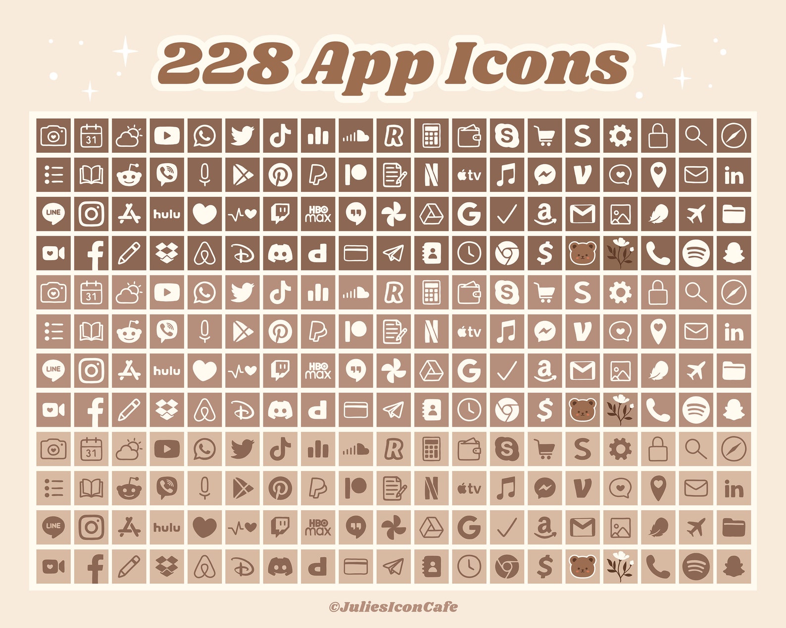 Ios Brown Icon Brown Bear Café Ios16 App Icons Handdrawn Homescreen Icons - Etsy