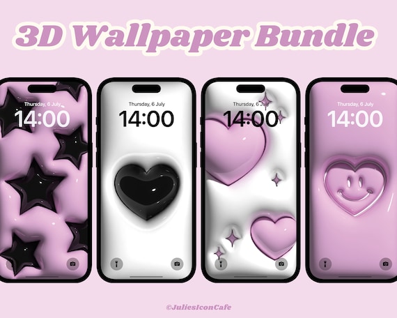 3D Wallpaper Bundle Homescreen and Lockscreen Y2K Wallpapers Juliesiconcafe  