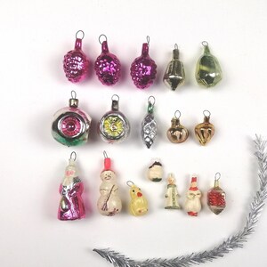 Vintage Mini Glass Christmas Tree Toys for Small Christmas Tree Xmas Ornament Retro Decoration No. 6 Made in 1950 - 1980