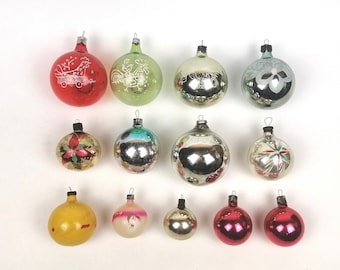 Vintage Glass Christmas Ornaments: USSR Retro Holiday Decor