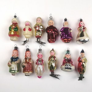 Vintage Glass Christmas Tree ORNAMENT Xmas Toy New Year Retro Home Decoration - Little Red Riding, Children  1950 - 1970