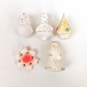 Vintage Polystyrene Christmas Ornaments: Retro USSR Xmas Tree Decorations