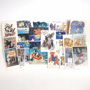 Postales antiguas usadas de la URSS 1987-1954 Feliz Año Nuevo - Postal navideña soviética Tarjeta de papel para su colección Postales de papelería