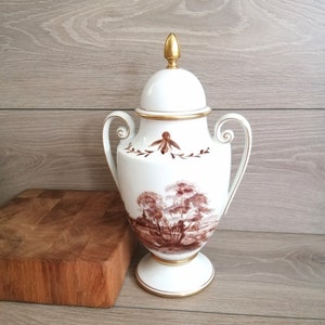1960s Heinrich Porcelain Vase: H&Co Selb Bavaria Lidded Urn