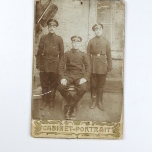 Antigua fotografía original de gabinete sobre cartón "Regimiento de rangos inferiores del Danubio" Zarismo hasta 1917, Soldados, Uniforme