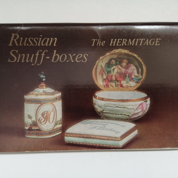 Russian Snuff-Boxes Set Of 16 Postcards 1985's Art Snuff-box Antique Gold Jewelry Post Paper Card For Collection Hermitage Museum Exhibits