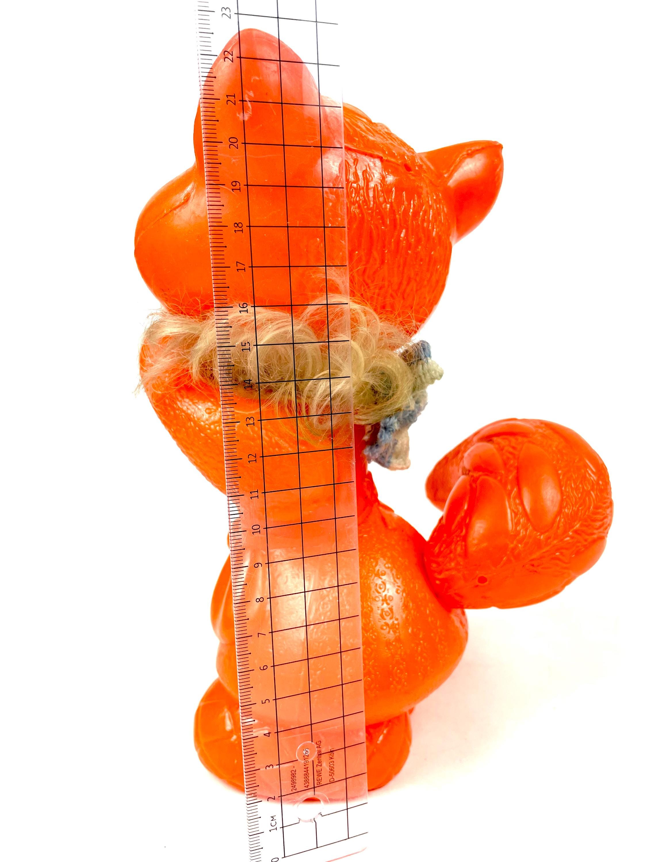 Large Vintage USSR Plastic Toy FOX 1970 - 1980 Soviet Toy Popular