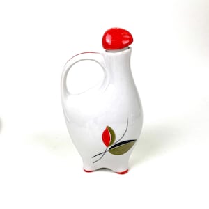 Jarra de licor de cerámica vintage, porcelana de la URSS, recipiente soviético para bebidas, utensilio, plato, decantador biomórfico, década de 1960.