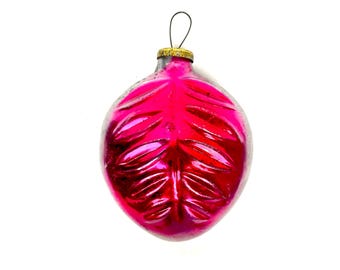ヴィンテージシルバーガラス製モミの木の松ぼっくりクリスマス