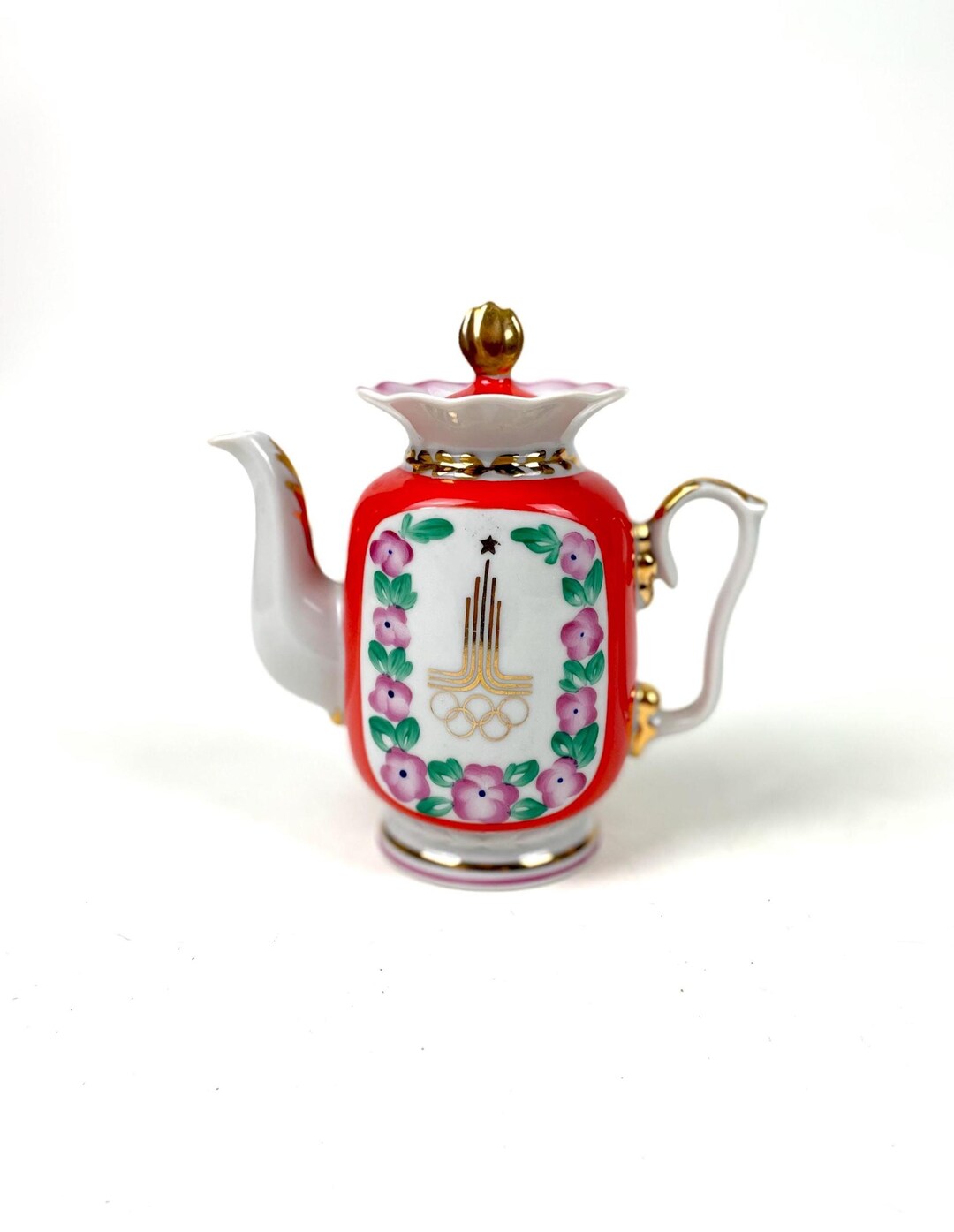 Vintage Sumy Porcelain Factory Teapot Moscow Olympic Games 1980 Small ...