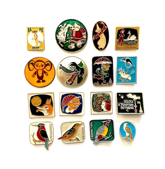 ソ連のヴィンテージバッジ、1980年代の子供用バッジ、サーカス