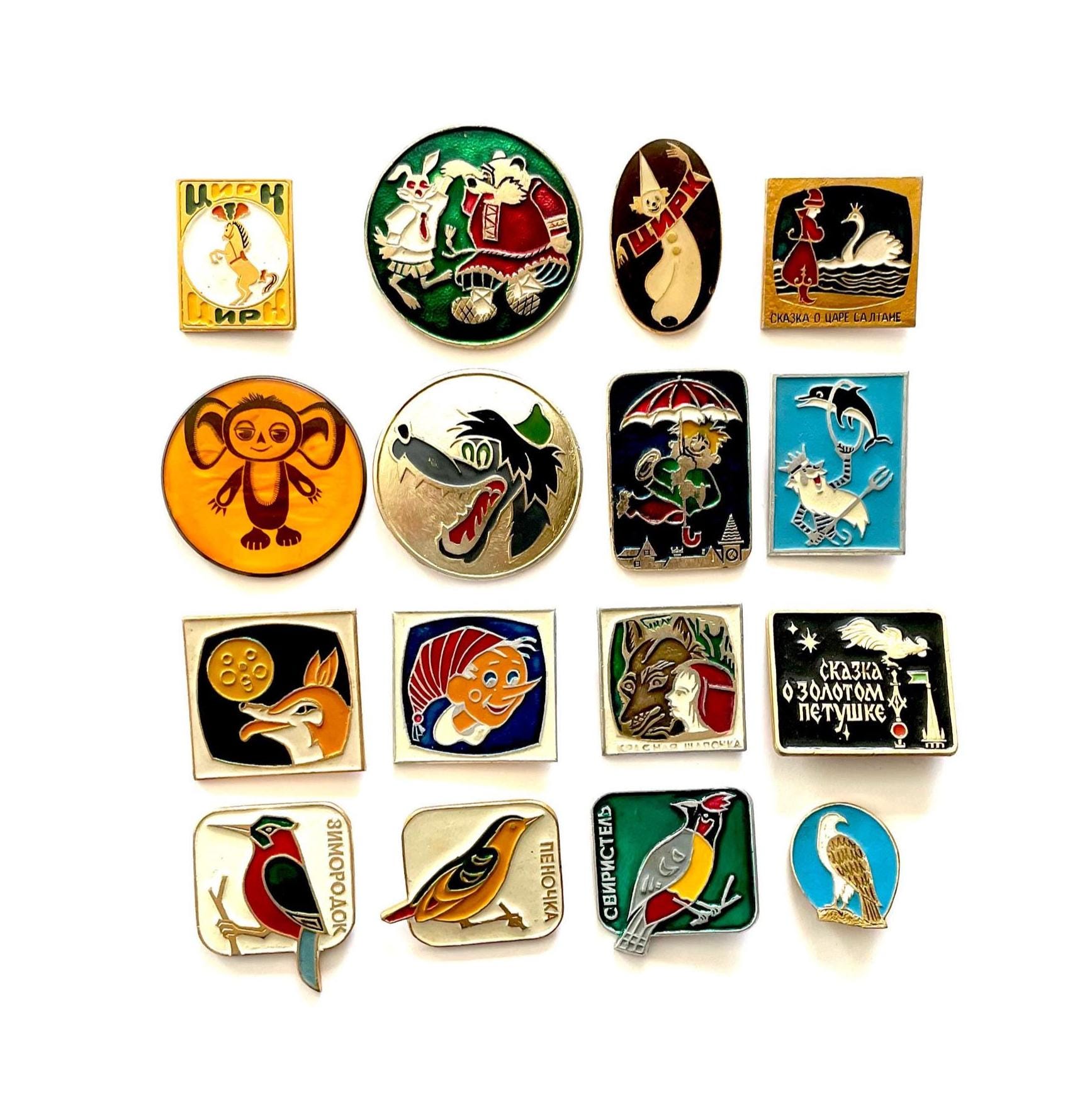 ソ連のヴィンテージバッジ、1980年代の子供用バッジ、サーカス