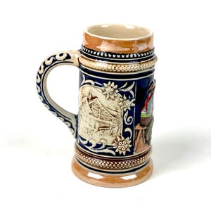 Vintage West Germany Beer Stein: Marzi & Remy Ceramic Mug, 1960s