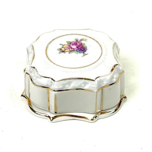 Vintage Porcelain Trinket Box: USSR Baranovsky Fine Porcelain Decor