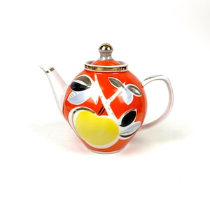 Vintage Sovjet-porselein 1,6 l theepot met deksel - Polonsky-porseleinfabriek, 1960 - 1970 USSR