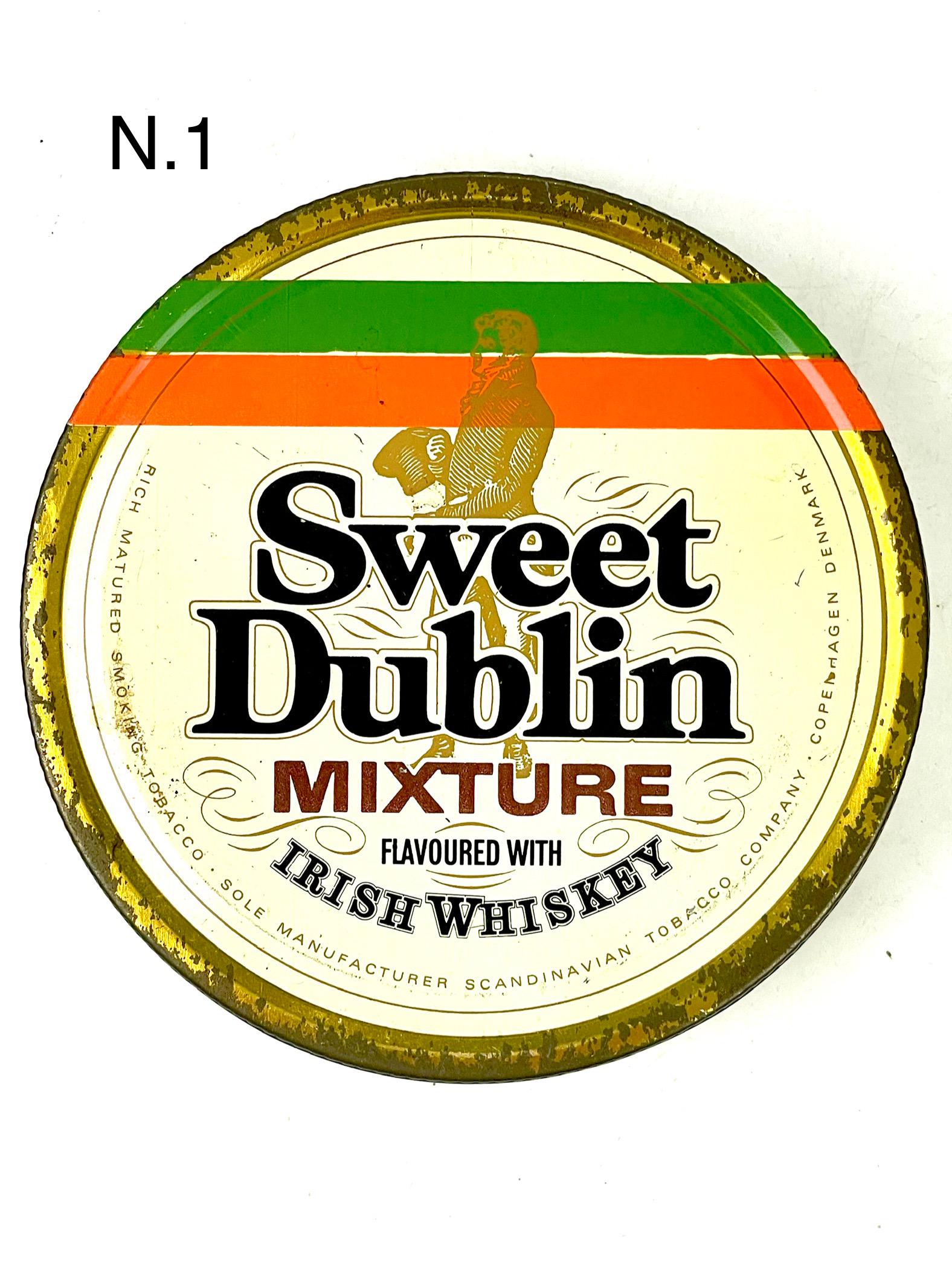 sweet dublin tobacco Cajas redondas de latas vacías vintage para tabaco, estuche, tabaco de pipa  - Mezcla especial 222, Sweet Dublin, Orlik
