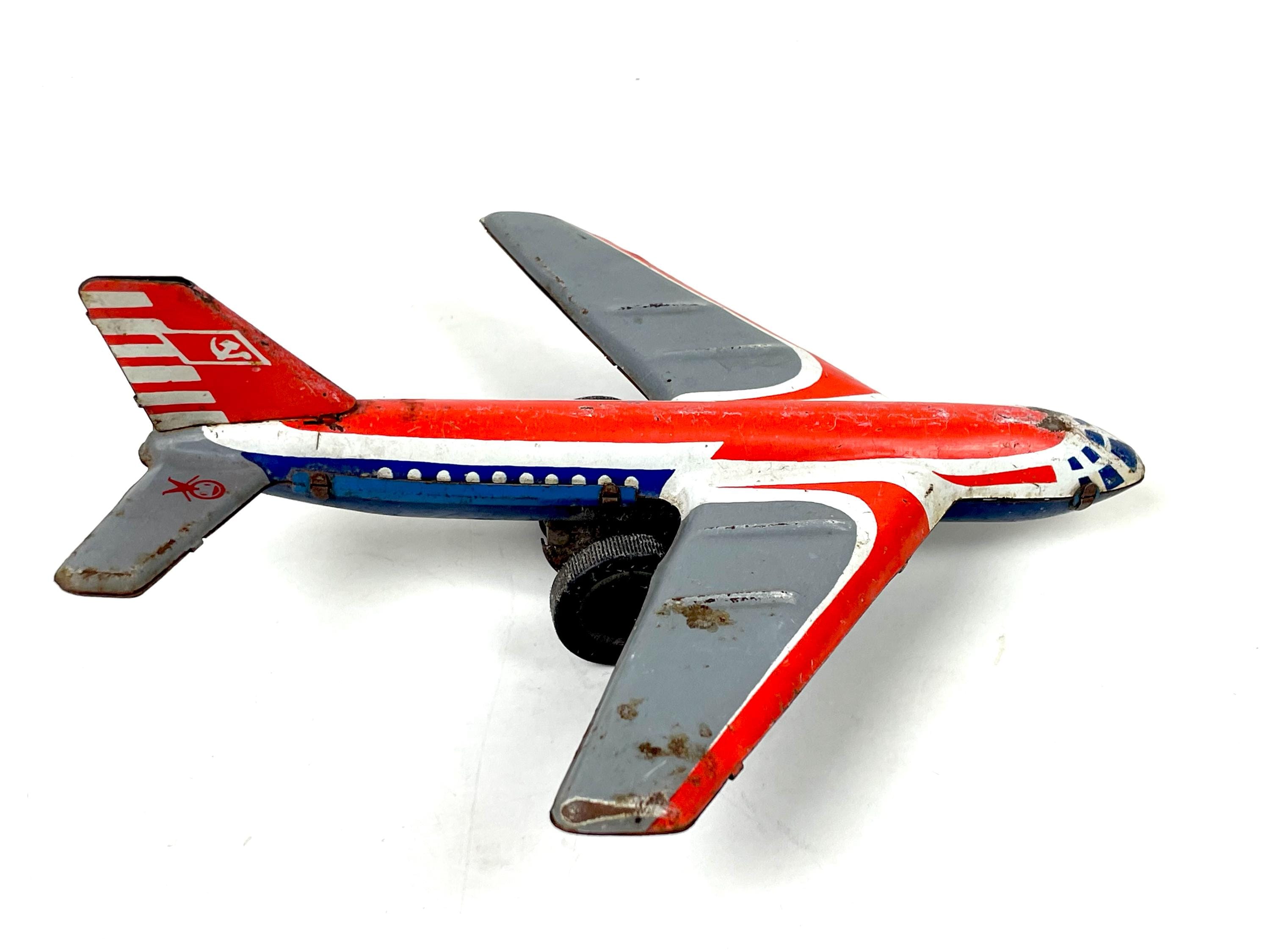 Vintage Tin Toy Airplane: USSR Collectible Aviation, 1970s - Etsy