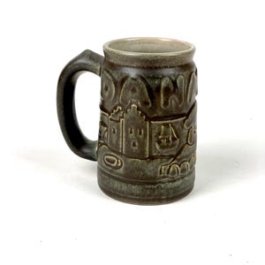 Caneca de cerveja de cerâmica vintage DANMARK, caneca de cerâmica dos anos 1960