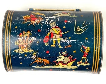 taka　中国　古錫漢詩刻　四方盒子肉池　小箱　約193g　D　R8858 Vintage 1959 USSR Tin Children's Handbag, Lunch Box – Christmas