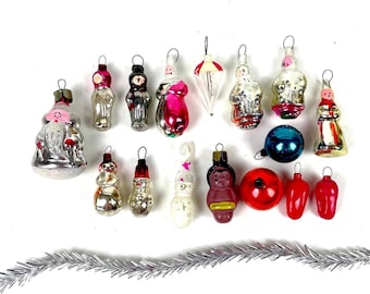 Vintage Mini Glass Christmas Ornaments: Retro Xmas Tree Decoration