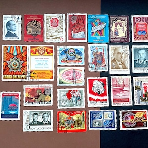 ソ連のヴィンテージ切手各種セット（1960～1980年） – オリジナルソ連切手コレクション – 24枚 – プロパガンダ、歴史、宇宙、アート