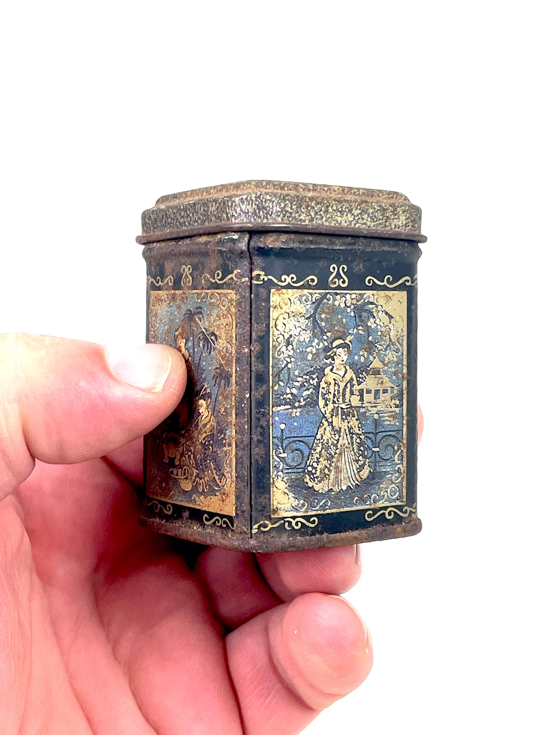 Vintage Small Tin Box From Chinese Tea - Etsy