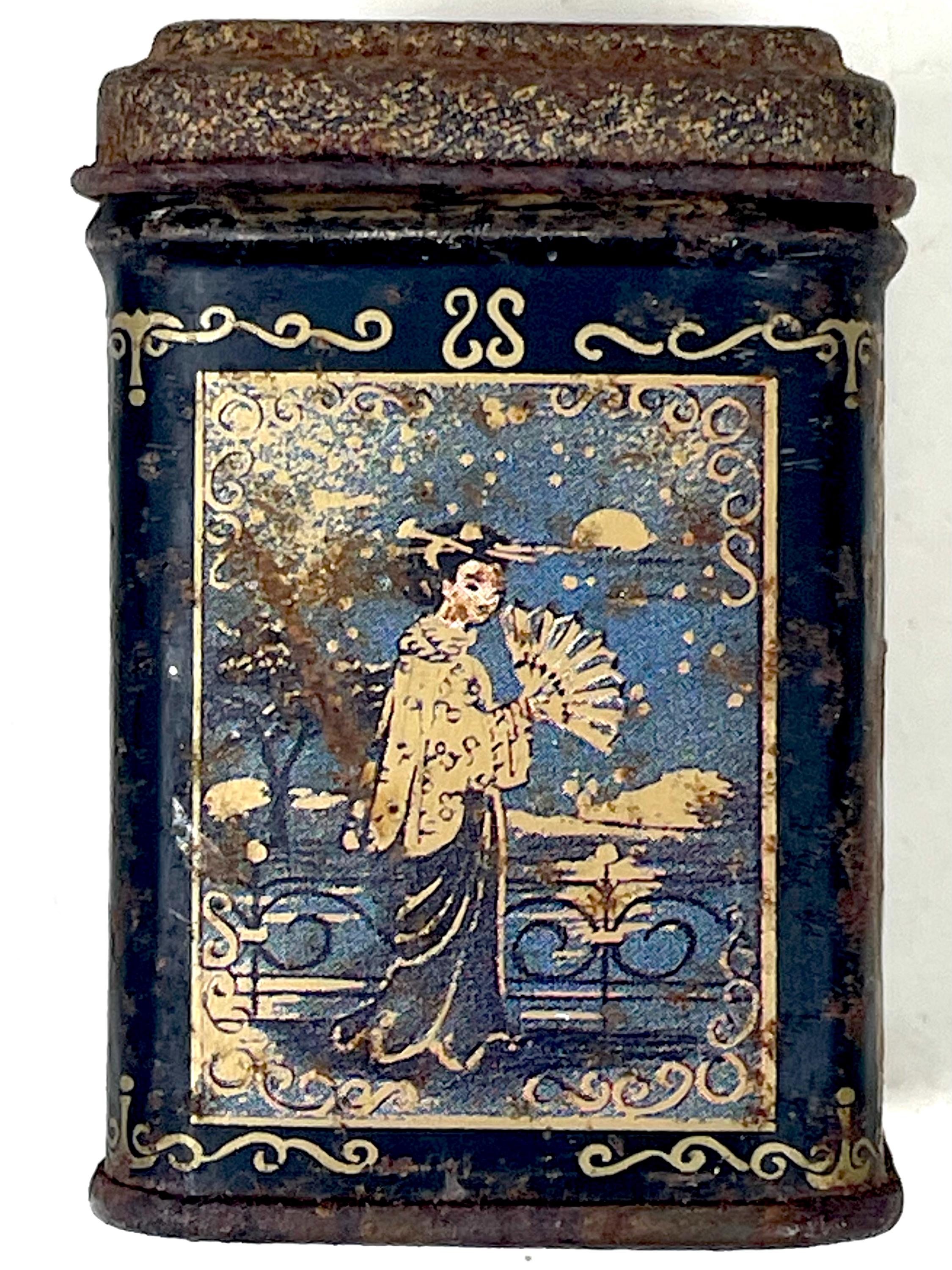 Vintage Small Tin Box From Chinese Tea - Etsy
