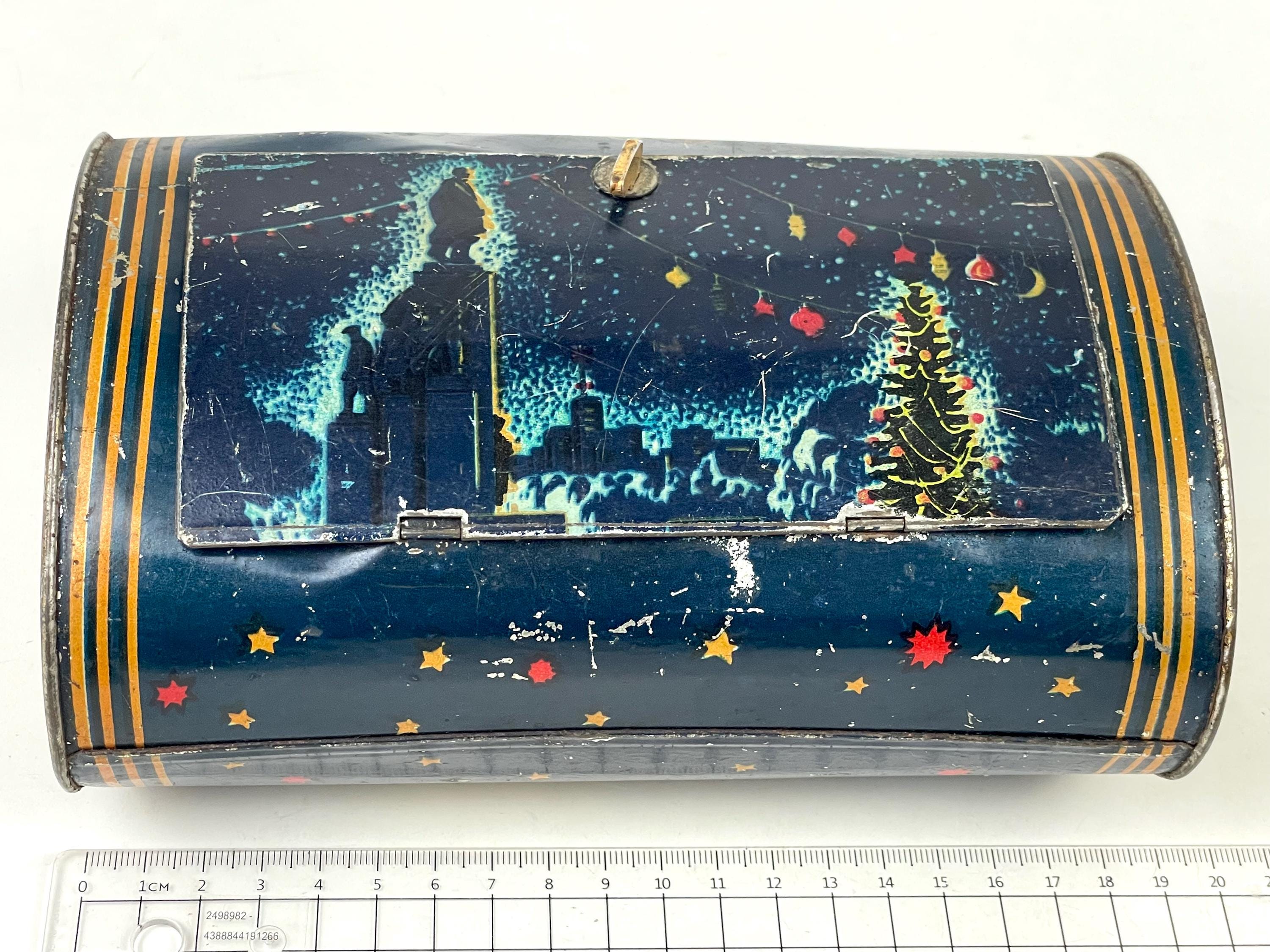Vintage 1959 USSR Tin Children's Handbag, Lunch Box – Christmas