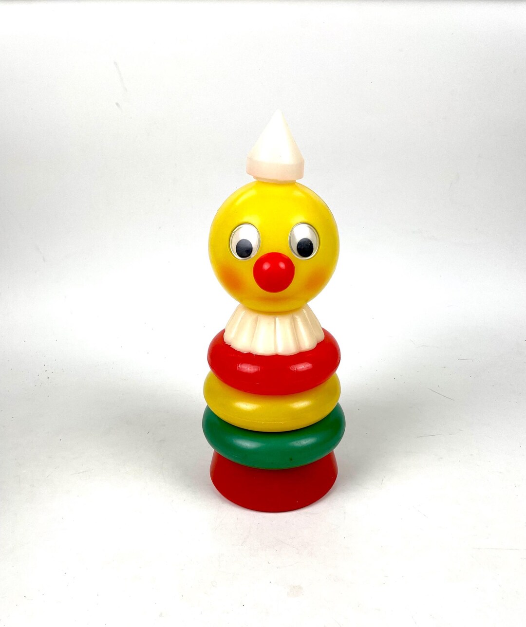 Vintage USSR Plastic Tumbling Toy CLOWN Pyramid 1970 - 1980 Soviet Toy ...