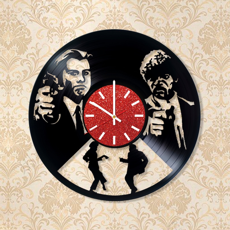 Pulp Fiction Vinyl Record Wall Clock 12 Made From Real Etsy