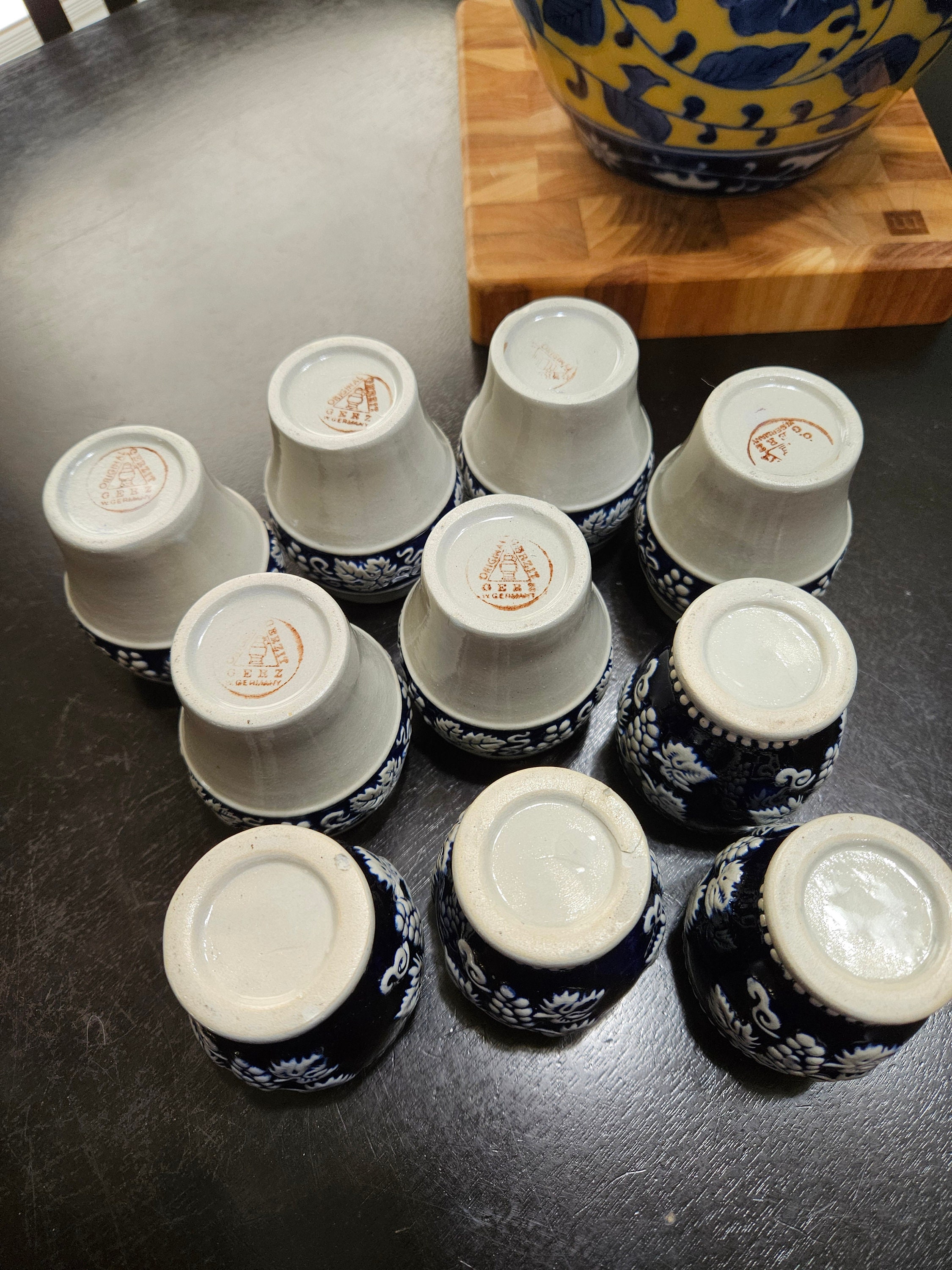 西ドイツ製ゲリッツ・ゲルツ陶器製ワインピッチャー（カップ9個付き 