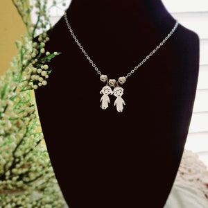 Boy and Girl Charm Necklace
