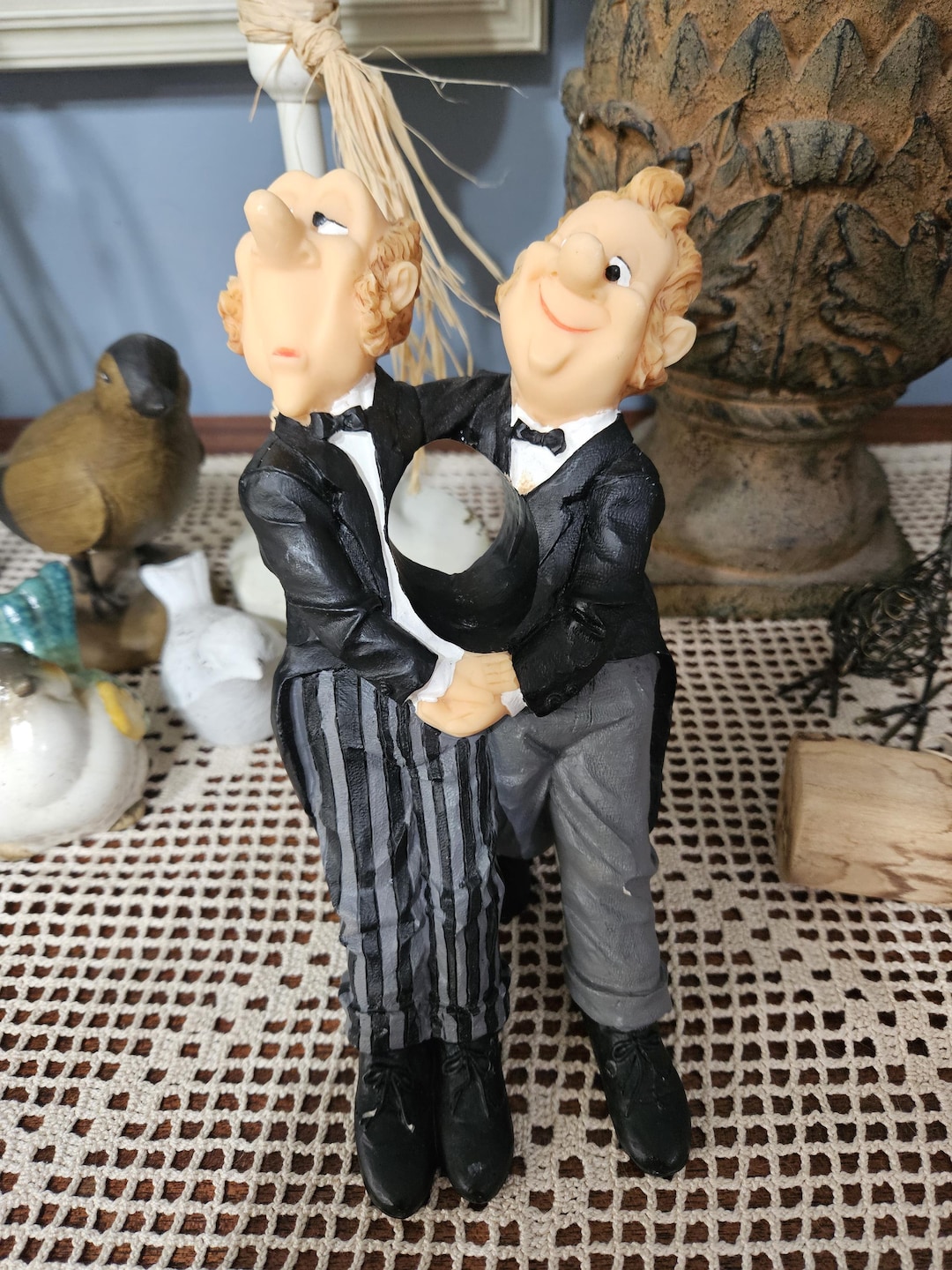 Butler Card Stand Vintage Butler Ceramic Wine Bottle Holder - Etsy