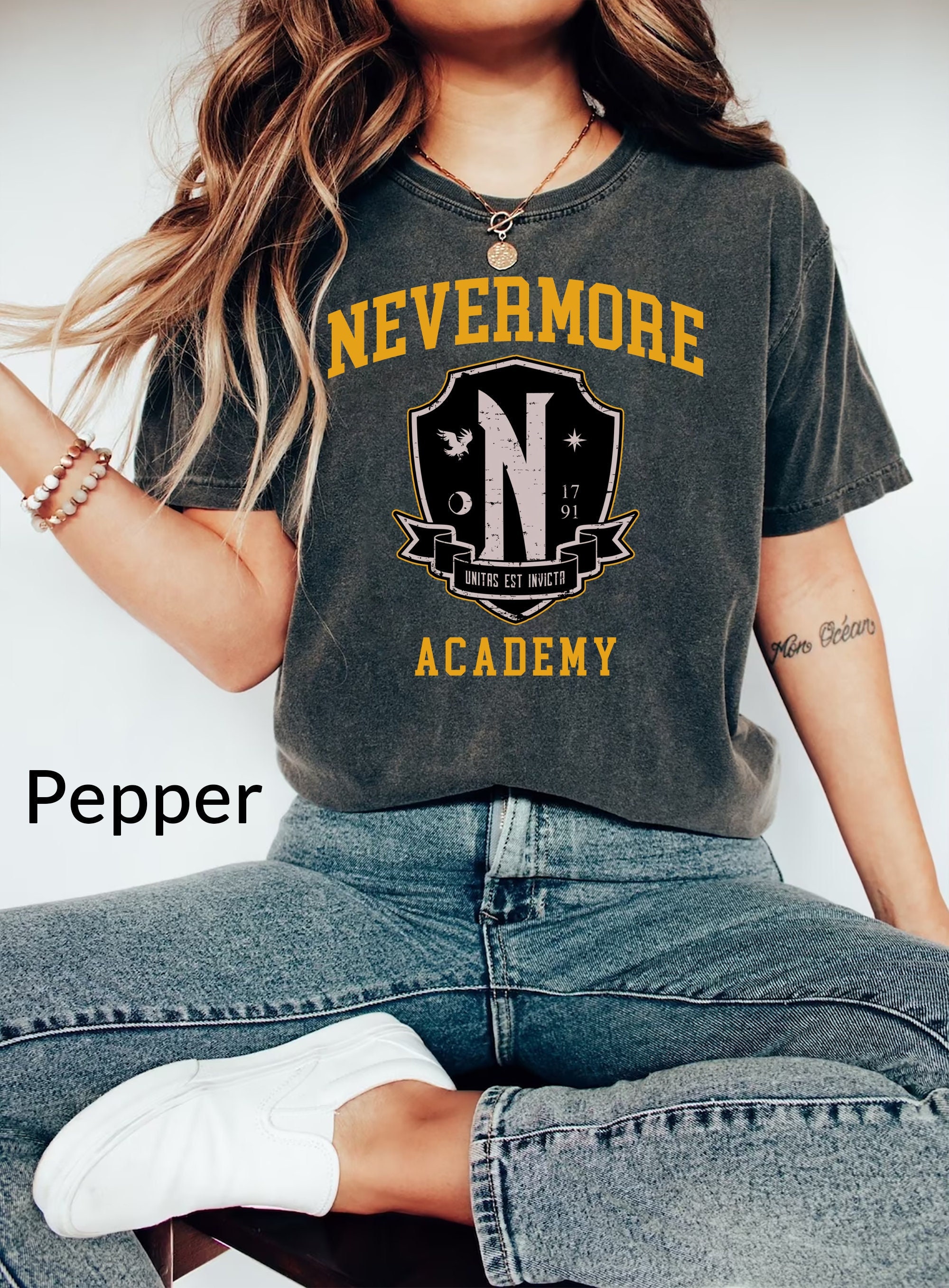 Nevermore Academy T-shirt, Wednesday Addams Shirt