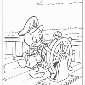 Donald Duck Coloring Bundle 67 Beautiful Ilustrated Digital | Etsy