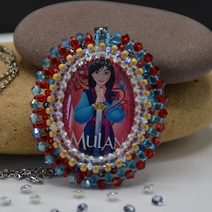 Mulan principessa Disney cartoni animati cartoons charm disney collana pendente necklace personaggio animato