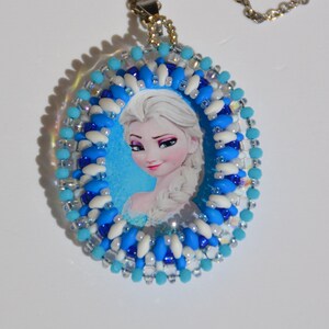 Collana frozen elsa anna disney principesse Cartoons Cartoni animati Disney Princesses ciondolo pendente incastonato a mano charms